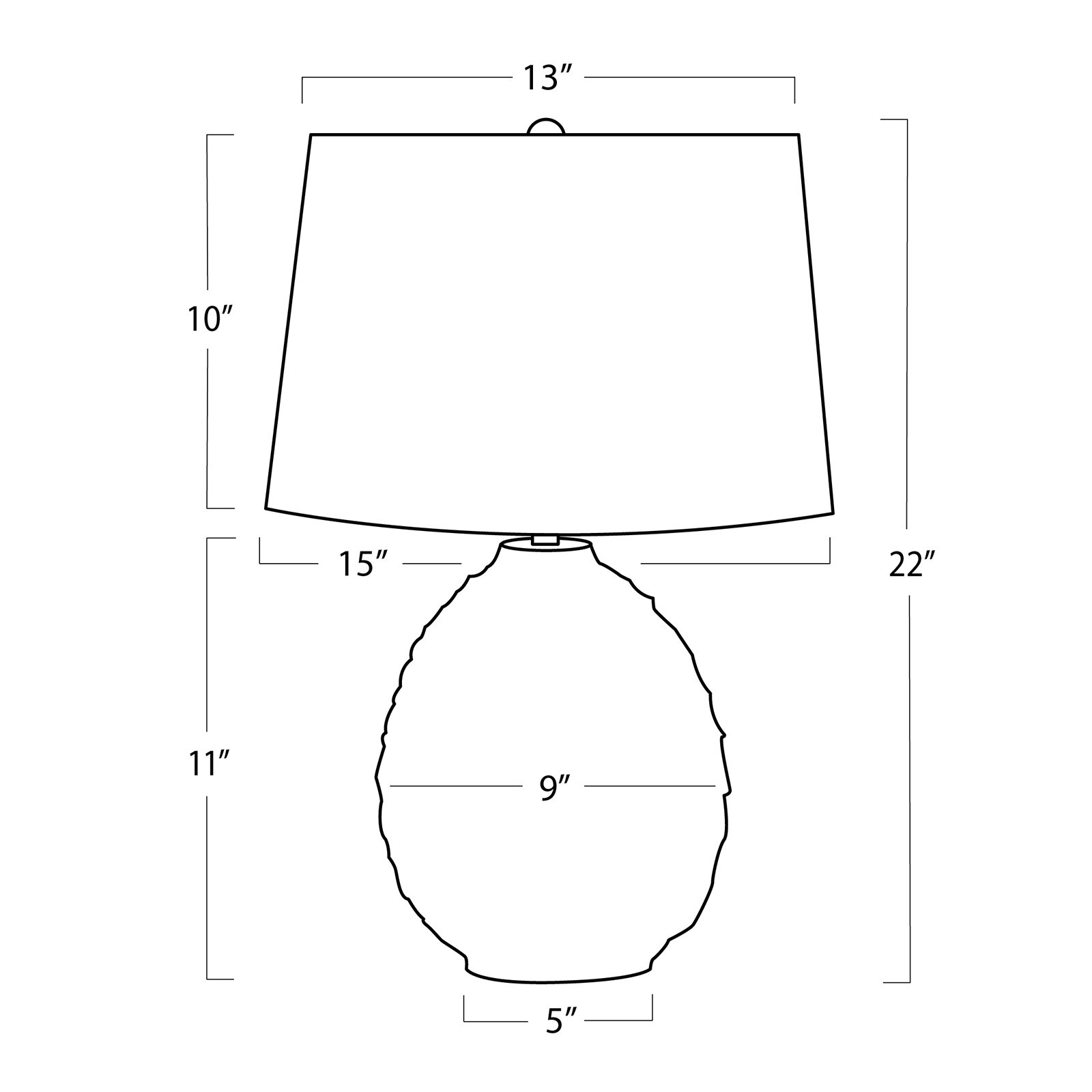 Caspian Ceramic Table Lamp (White) Small | Regina Andrew Detroit